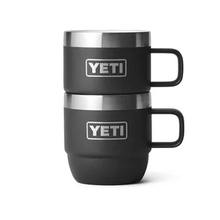 Yeti Rambler 6oz Stackable Mugs (Schwarz / Silber)