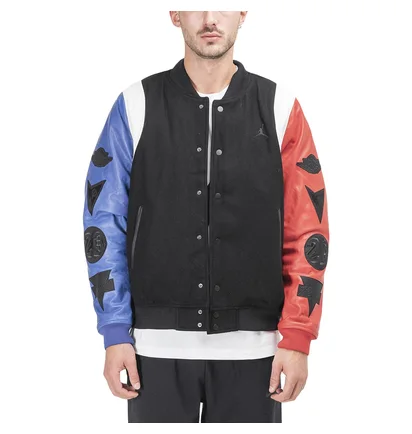 Air Jordan DNA Varsity Jacket (Schwarz / Rot / Blau)