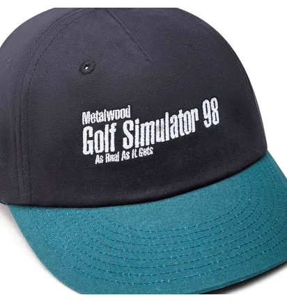 Metalwood Simulator 98 5-Panek Snapback Hat (Schwarz / Grün)