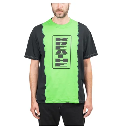 Pleasures Breathe Split Dye T-Shirt (Schwarz / Grün)