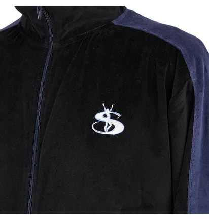 Yardsale Milano Track Top Velour (Navy)