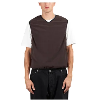 Pop Trading Company Reversible Fleece Vest (Braun)