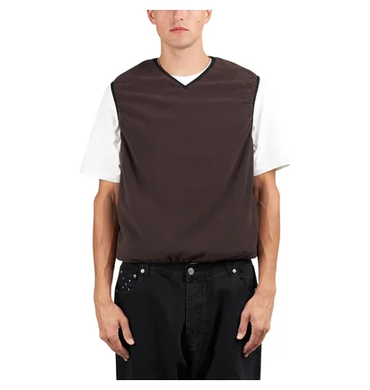Pop Trading Company Reversible Fleece Vest (Braun)