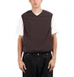 Pop Trading Company Reversible Fleece Vest (Braun)