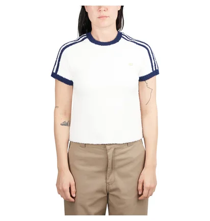 adidas Knit T-Shirt (Weiß / Blau) – adidas