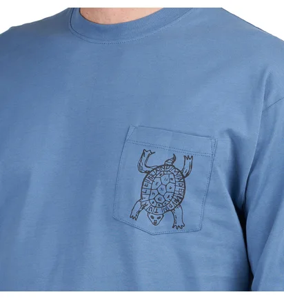 T.I.M.E. Peace Pocket Longsleeve Tee (Blau)