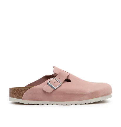 Birkenstock Boston Soft Footbed Suede Leather (Rosa)