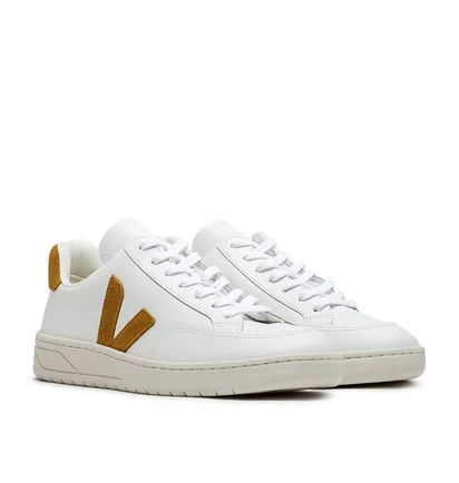 Veja V-12 Leather (Weiß / Braun)