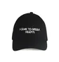 NASASEASONS Cap 'I Came To Break Hearts' (Schwarz / Weiß)