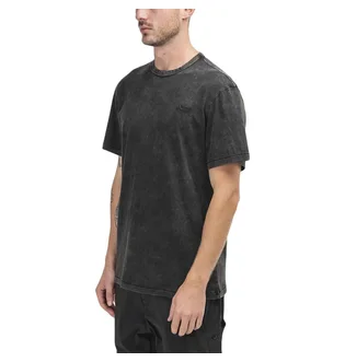 Chrystie NYC Acid Wash T-Shirt (Schwarz)