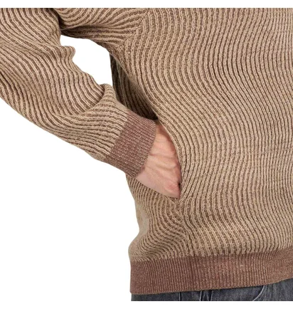 Dime Double Zipper Knit (Beige / Braun)