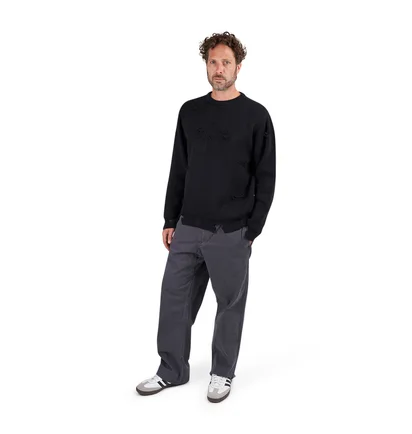 Alpha Industries Distressed Logo Pullover (Schwarz)