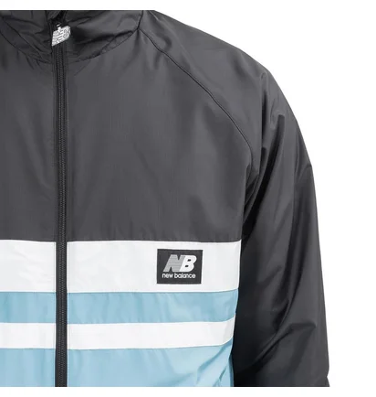 New Balance MJ01503 BK Athletics Archive Run Jacket (Schwarz / Blau)