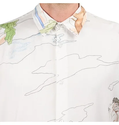 Carne Bollente A Curious Night Allover Shirt (Weiß)