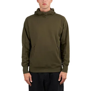 C.P. Company Diagonal Raised Fleece Goggle Hooded Sweatshirt (Grün)