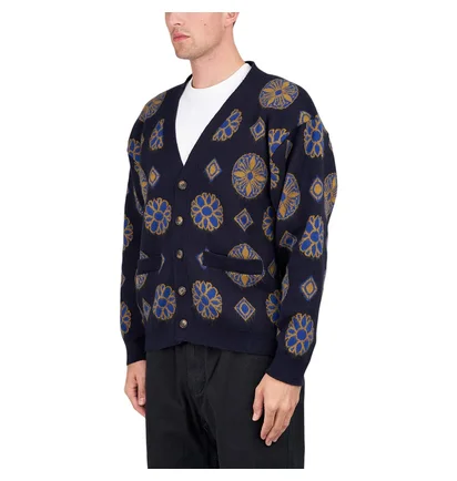 Fucking Awesome Three Kingdoms Cardigan (Dunkelblau)