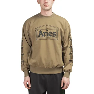 Aries Column Crewneck Sweatshirt (Khaki / Schwarz)