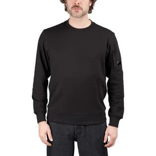 C.P. Company Diagonal Raised Fleece Crewneck Lens Sweatshirt (Schwarz)