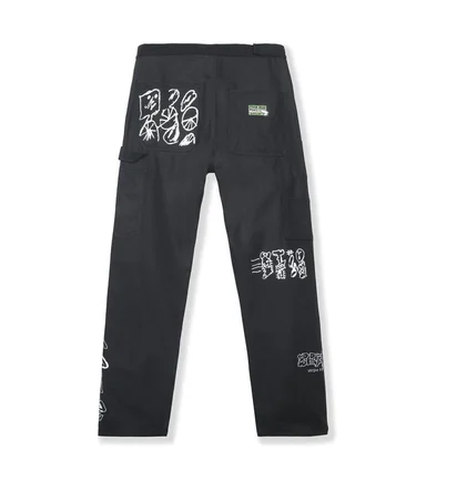 Brain Dead Printed Canvas Carpenter Pant (Schwarz)