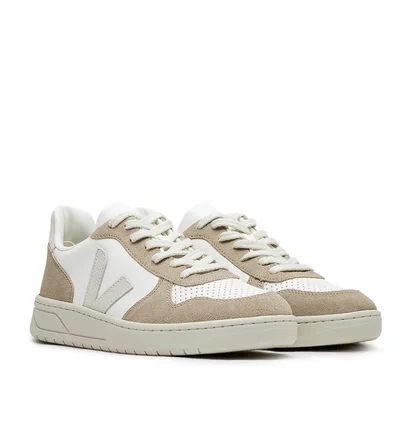 Veja V-10 Leather (Beige / Braun)