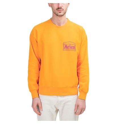 Aries Classic Temple Crewneck (Orange)