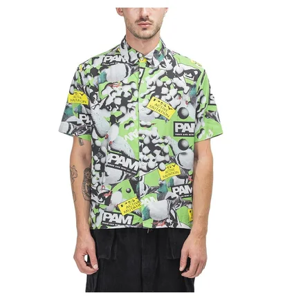 P.A.M. Collage Short Sleeve Shirt (Grün)