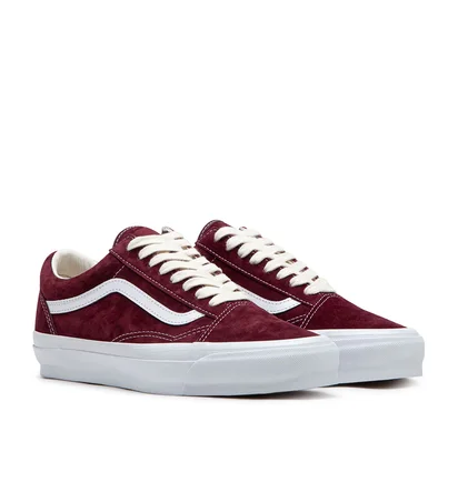 Vans Old Skool Reissue 36 (Dunkelrot / Weiß)