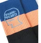 Brain Dead Striped Logo Socks (Schwarz / Blau / Orange)