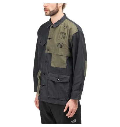 Neighborhood Combat LS Shirt (Schwarz / Oliv)