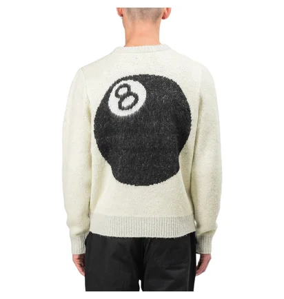 Stüssy 8 Ball Heavy Brushed Mohair Sweater (Cream)