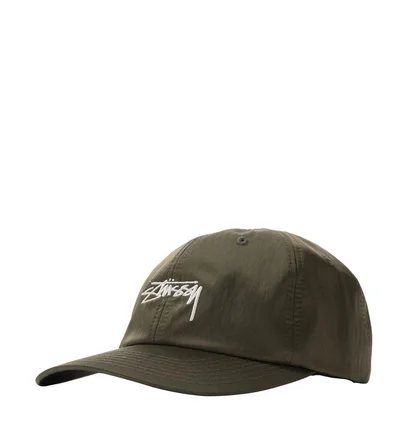 Stüssy Lined Nylon Low Pro Cap (Olive)