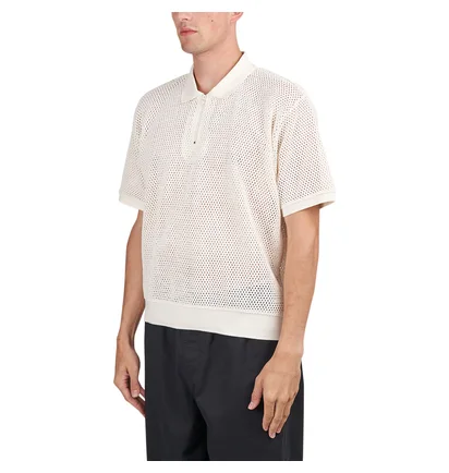 Obey Rolling Button-Up Polo (Creme)