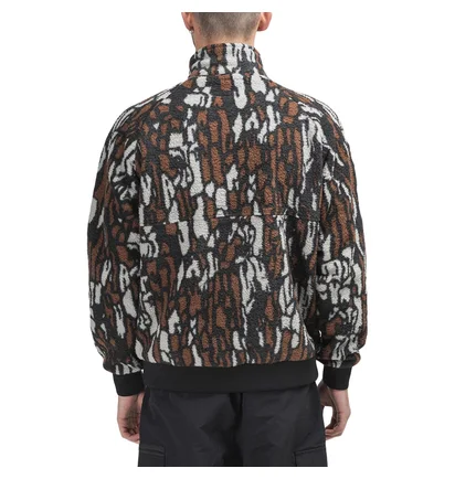 Stüssy Tree Bark Fleece Jacket (Braun / Schwarz)