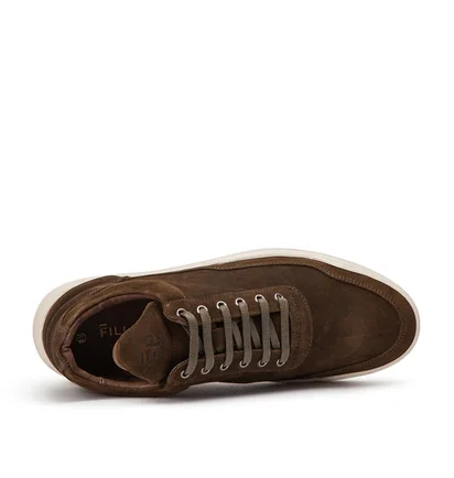 Filling Pieces Low Top Ghost Waxed Suede (Dunkelgrün)