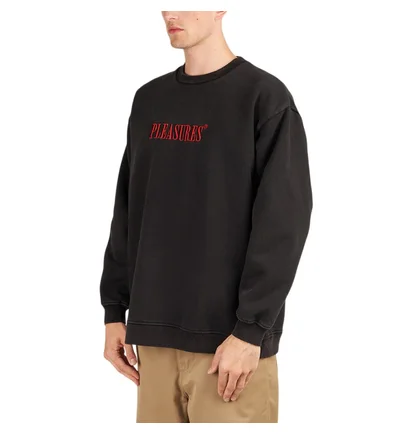 Pleasures Sour Washed Crewneck (Schwarz)