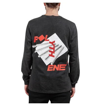 Polythene* Optics Metal Rod Long Sleeve T-Shirt (Schwarz)