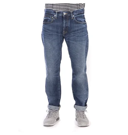 Edwin ED-55 Red Listed Selvage Denim Blue Contrast Clean Wash (Blau)