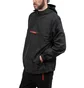 Polythene* Nylon Zipped Windbreaker (Schwarz / Rot)