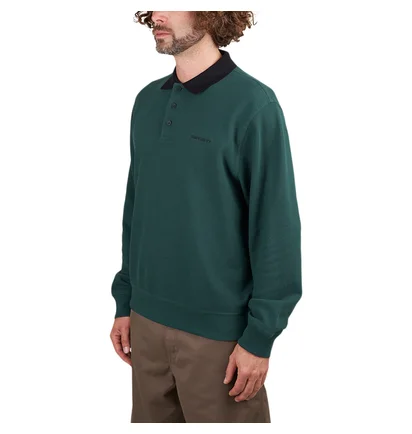 Carhartt WIP Longsleeve Vance Rugby Shirt (Grün / Schwarz)