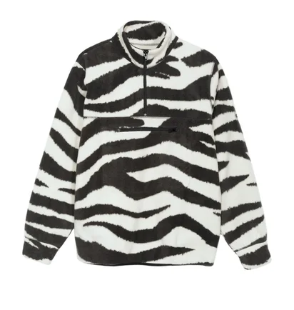 Stüssy Polar Fleece Mock Neck (Zebra)