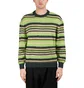 Metalwood Striped Mohair Knit Sweater (Multi)