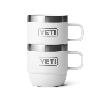 Yeti Rambler 6oz (177ml) Stackable Mugs (Weiß / Silber)