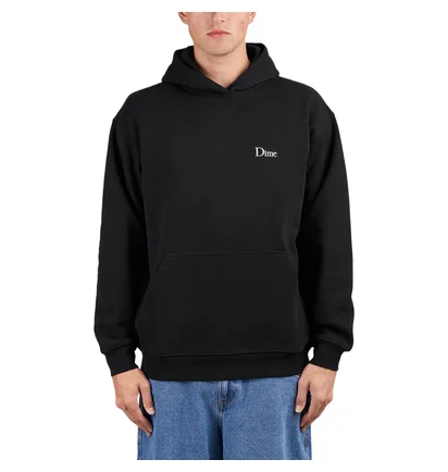 Dime Classic Small Logo Hoodie (Schwarz)