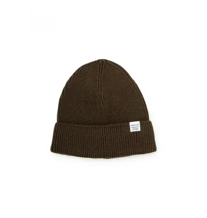 Norse Projects Short Beanie (Olivgrün)