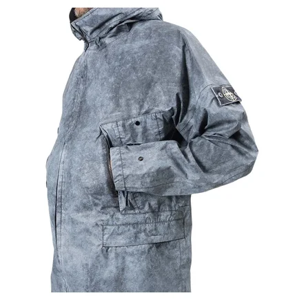 Stone Island Membrana 3L Dust Color Finish Jacket (Schwarz)