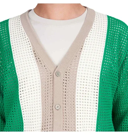 Obey Anderson 60’s Cardigan (Grün / Beige)