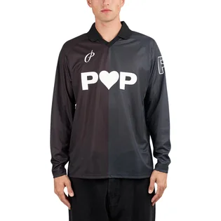 Pop Trading Company Striped Sportif Longsleeve Shirt (Schwarz)