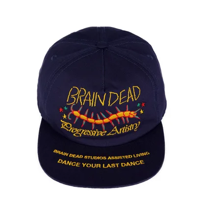 Brain Dead last Dance 5 Panel Hat (Navy)