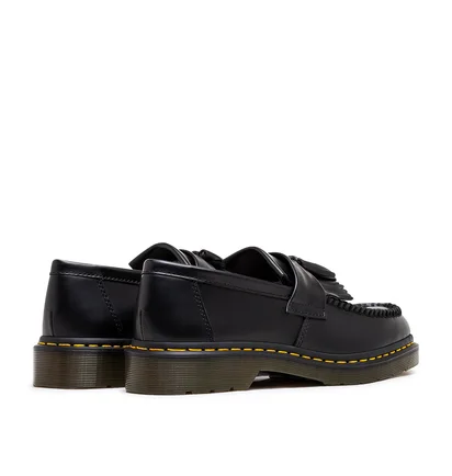 Dr. Martens Adrian Yellow Stitch Smooth Tassle Loafer (Schwarz)