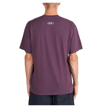 Obey Mental Hygiene Heavyweight T-Shirt (Burgunder)